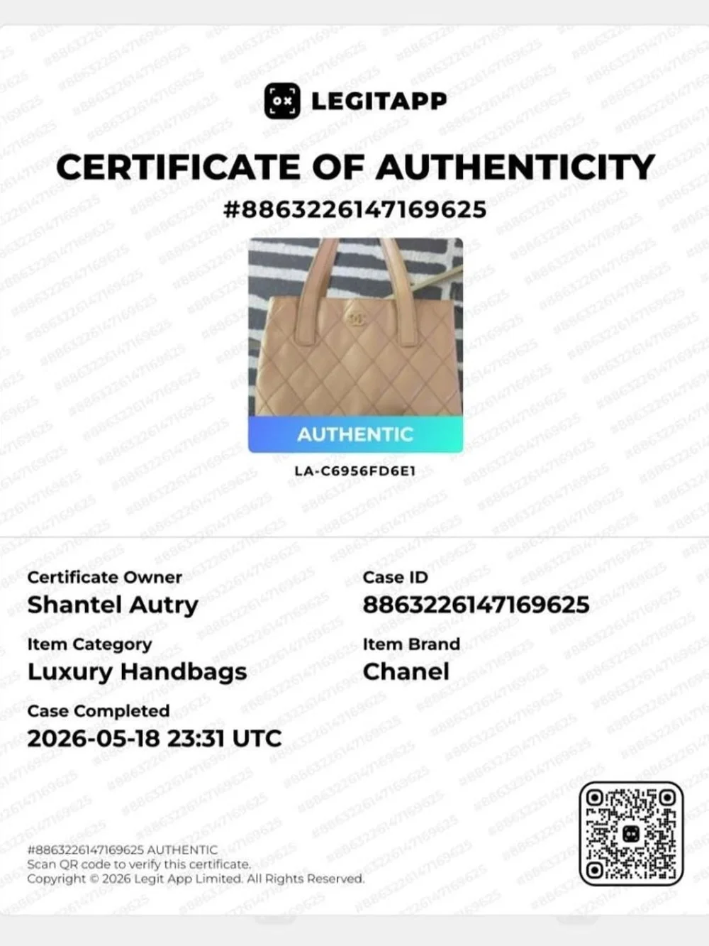 Chanel Quilted Leather Tote Bag in Light Tan - Picture 8 of 10